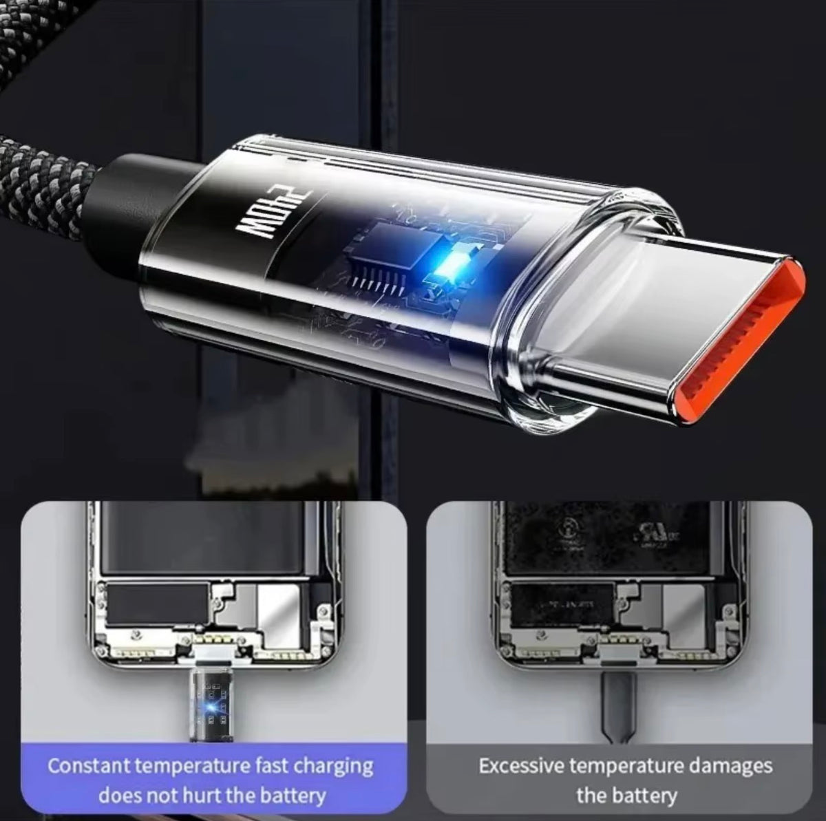 240W USB-A/Type C Cable Fast Charging Cable