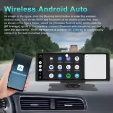 Podofo Wireless Carplay Portable Digital Dashboard Android Auto 10.26 Inch Smart Player With Voice Control 1080P BT TF